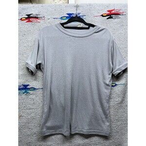 Vintage 70s 80s REI solid light blue grey t shirt super soft M